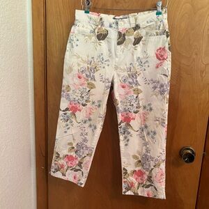 Lauren Ralph Lauren Floral Capris - Cream, Pink, Purple